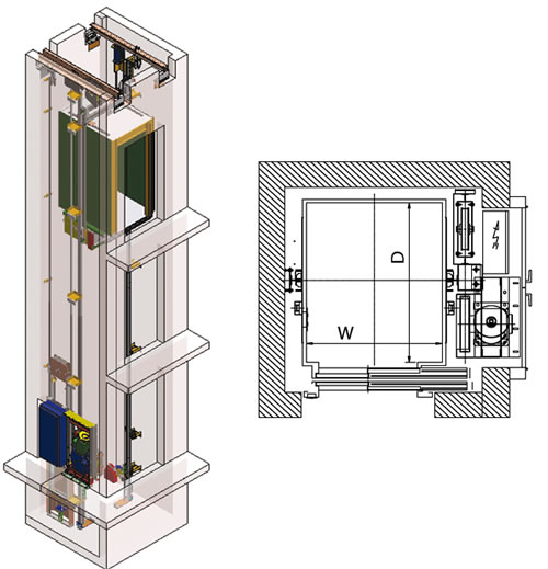 龍門架結構電梯