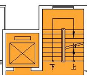 樓梯+電梯_并列式