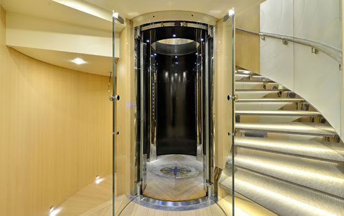 雙開門圓形電梯
