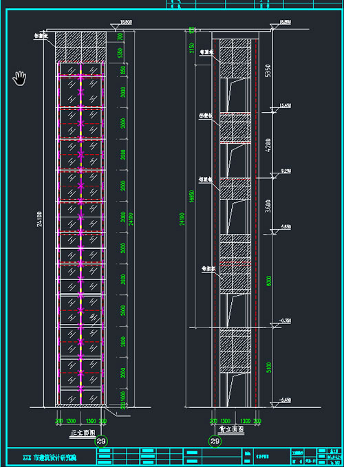 玻璃幕墻平面圖