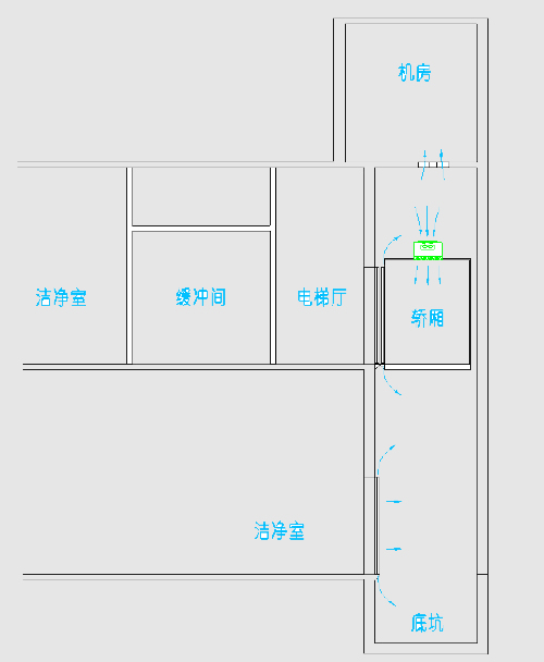 潔凈梯轎廂與井道中的氣流